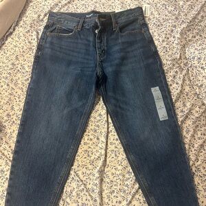 Old Navy Woman’s Mid-Rise slouchy Taper Ankle Blue Jeans